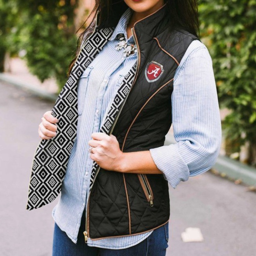 ALABAMA'KICK IT IN REVERSE' QUILTED PUFFER VEST